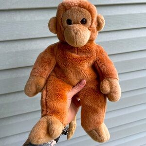 Ty Beanie Buddy Bongo Monkey Brown Plush 1998 Retired Stuffed Animal No Tag